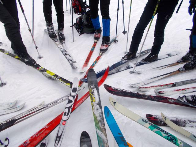 You put your right ski in... skis